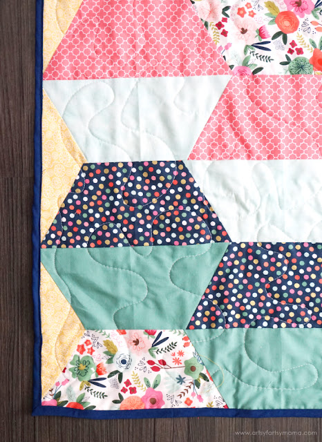 Creating a Half Hexi Quilt is easy when you use the Cricut Maker machine! #CricutMade