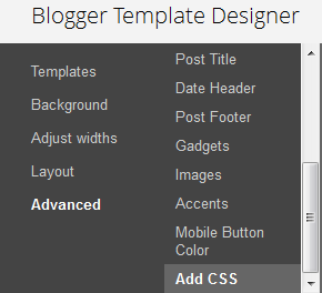 add css option template designer