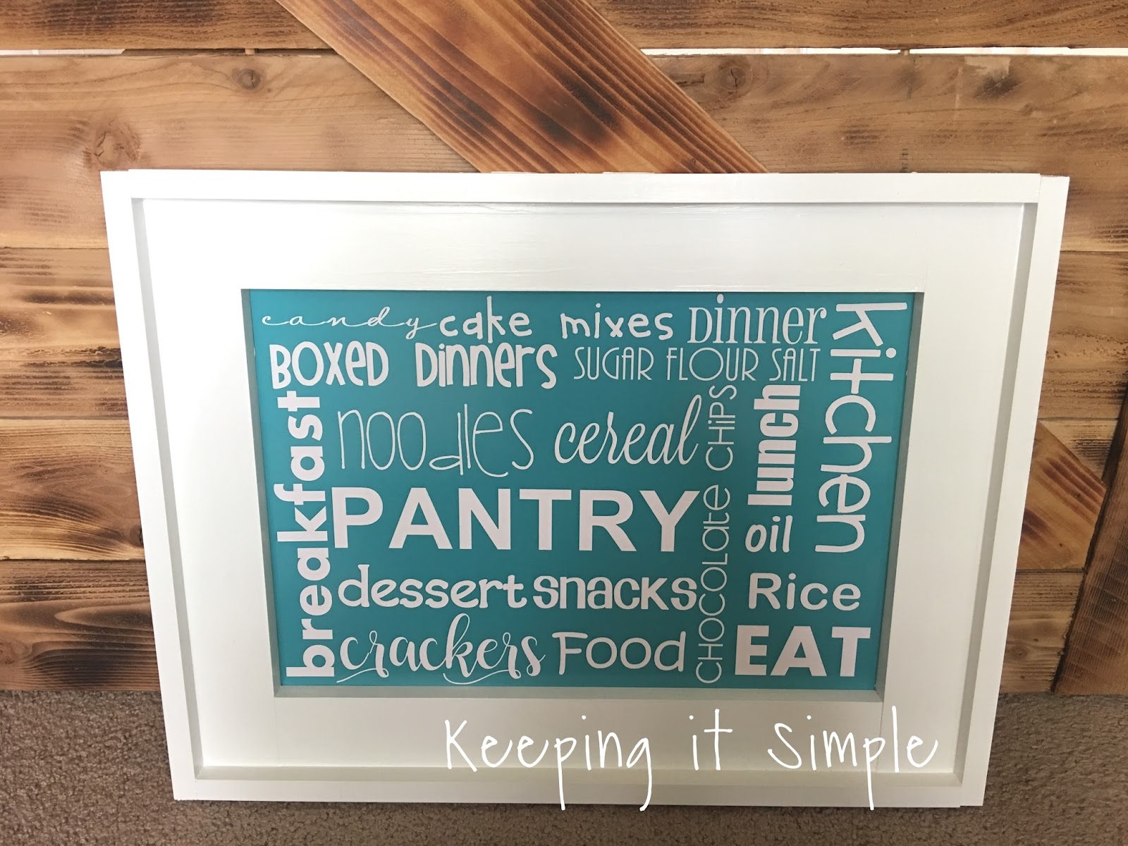 Diy Kitchen Pantry Sign With Subway Art Printable Keeping It Simple