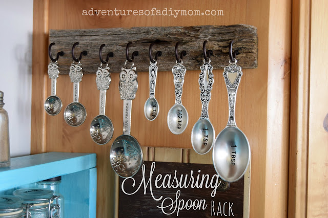 Barnwood Measuring Spoon Rack
