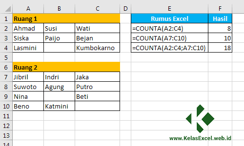 Cara Menghitung Banyak Data Pada Sel Dengan Rumus Counta Di Excel Porn Sex Picture