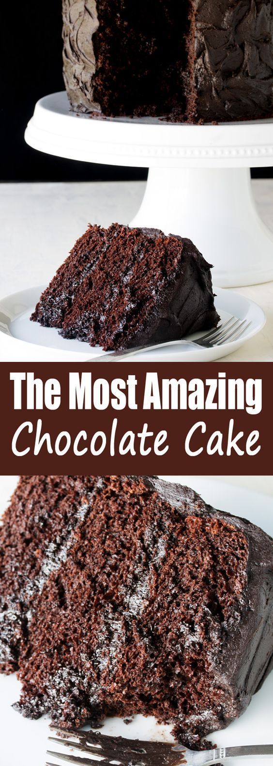 The Most Amazing Chocolate Cake is here. I call this my Matilda Cake because I swear it's just as good as the cake that Bruce Bogtrotter ate in Matilda. Moist, chocolatey perfection. This is the