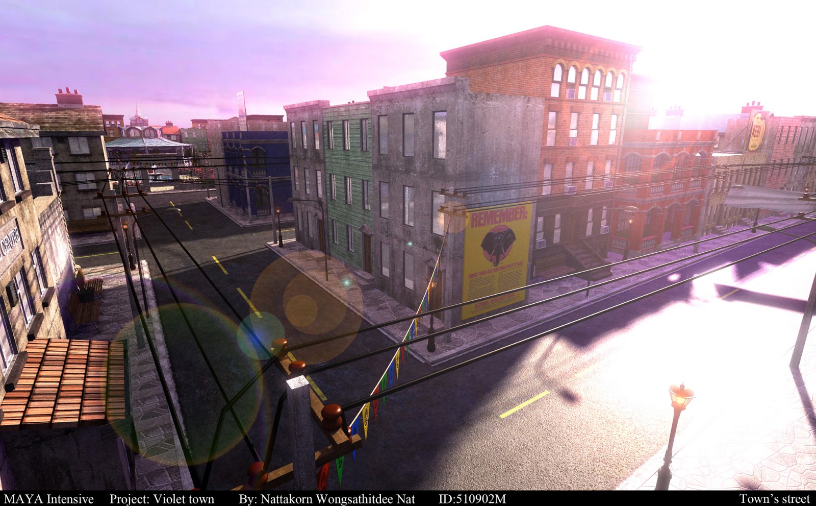 Nattakorn Wongsathitdee Nat 3D Violet Town Render images