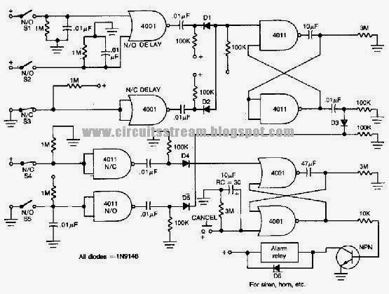 Build a Home Alarm Loop Circuit Diagram