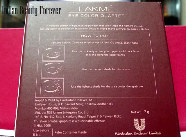 Lakme Eyeshadow Quartet Tanjore Rush Review, price