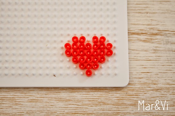 corazón hama beads