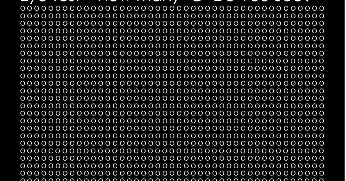 Eye Test How Many C Do You See