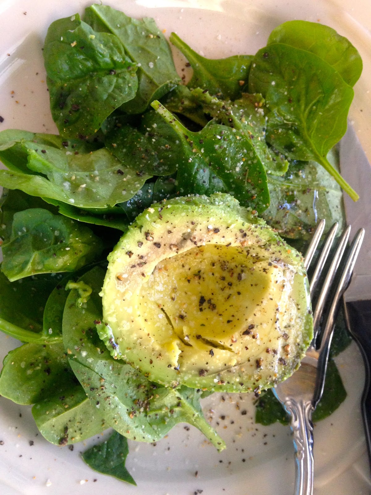 Rita's Recipes: Simple Spinach and Avocado Salad