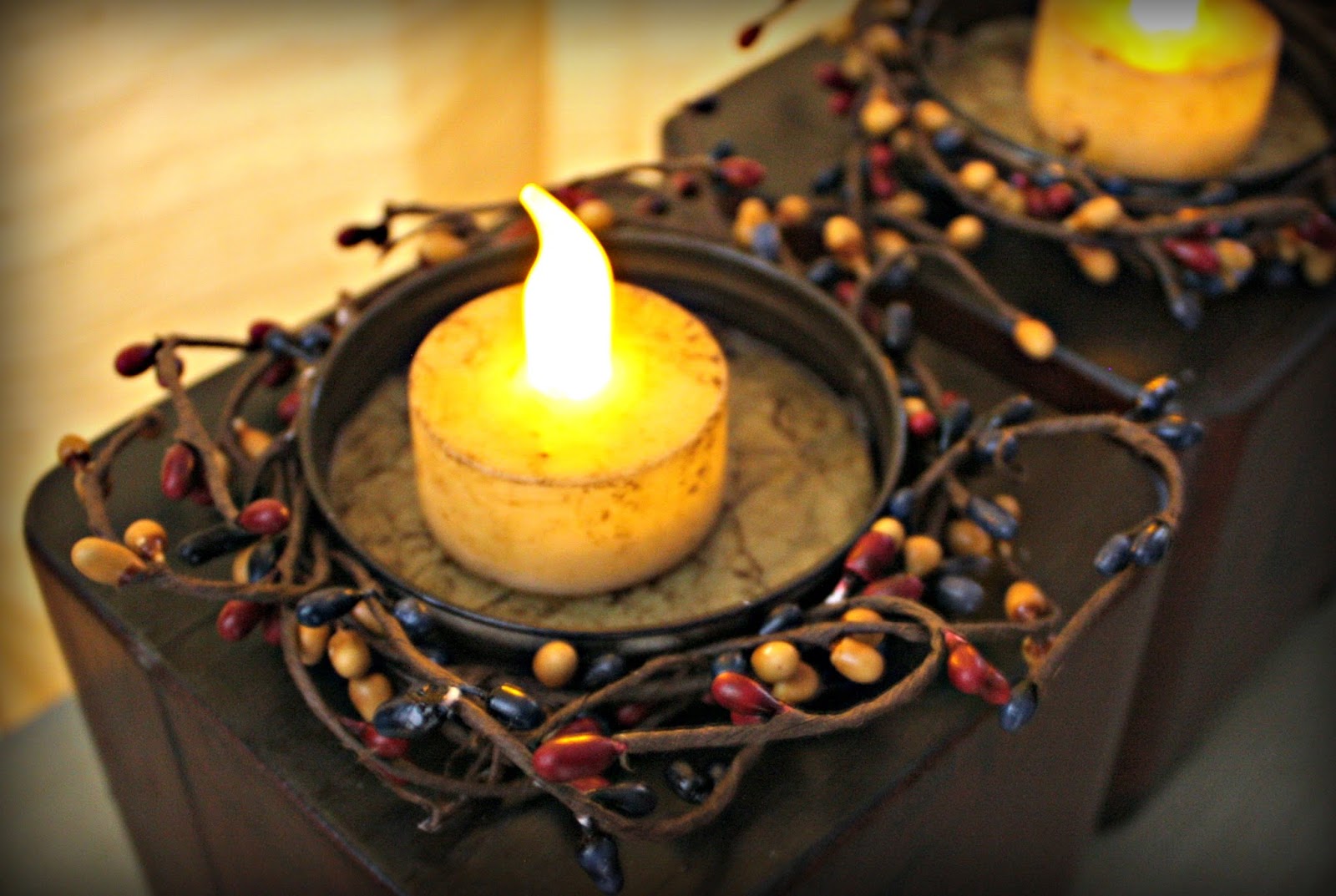 Repurpose Bed Risers into Candle Holders
