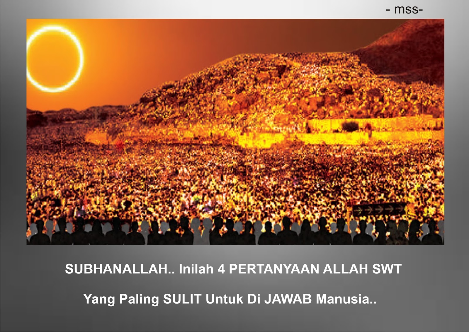 SUBHANALLAH INILAH 4 PERTANYAAN ALLAH SWT YANG PALING SULIT UNTUK DI