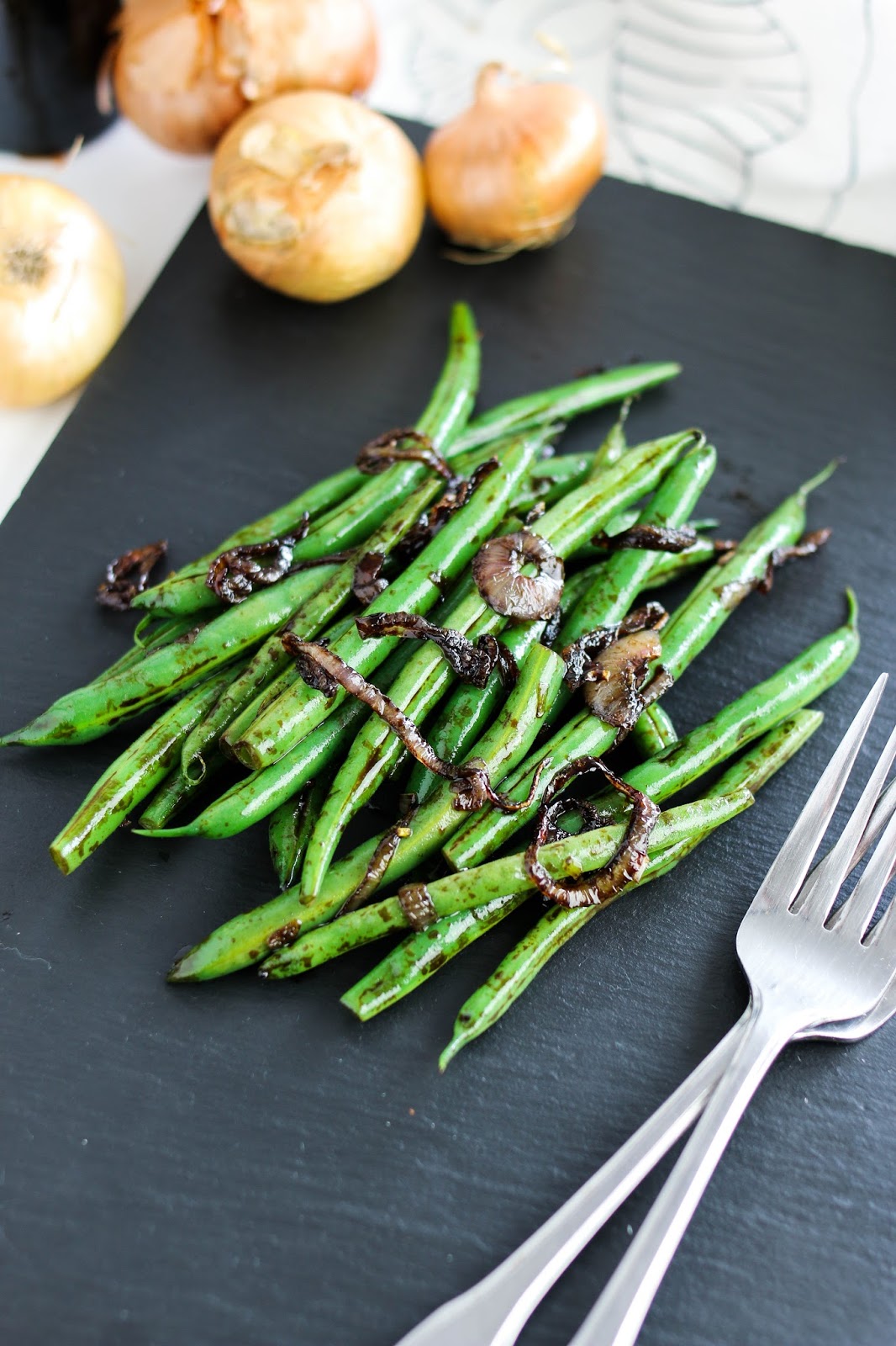Ginger Rose BalsamicGlazed Green Beans and Shallots