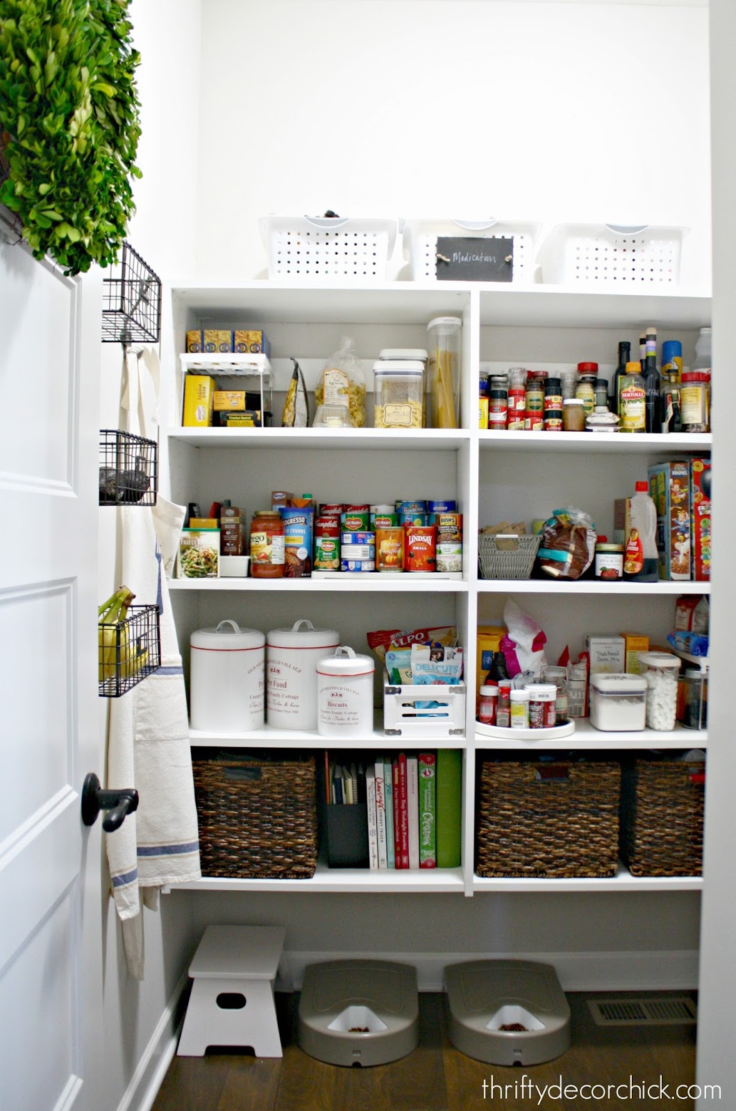 How I Organized Our New Pantry Cabinets and Shelves, Thrifty Decor Chick