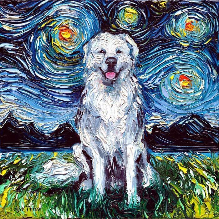Artist Whose Beautiful Painting Was Mistaken For A Van Gogh Created Incredible 'Starry Night' Dog Series Artist Whose Beautiful Painting Was Mistaken For A Van Gogh Created Incredible 'Starry Night' Dog Series