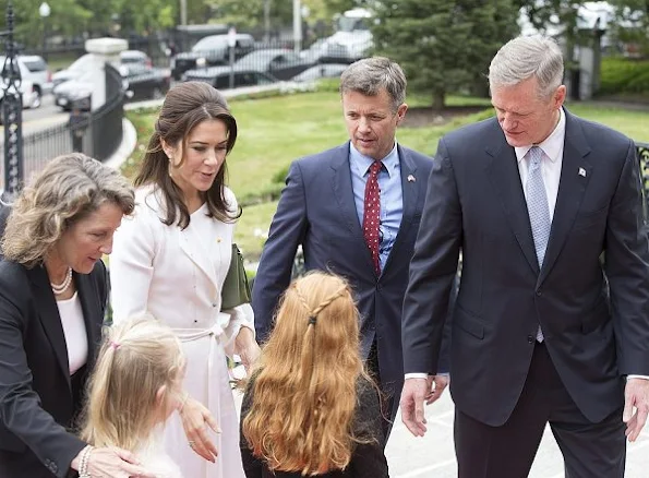 Crown princess Mary wore Christian Louboutin Python Pumps, new dress, dresscoat clutch bag