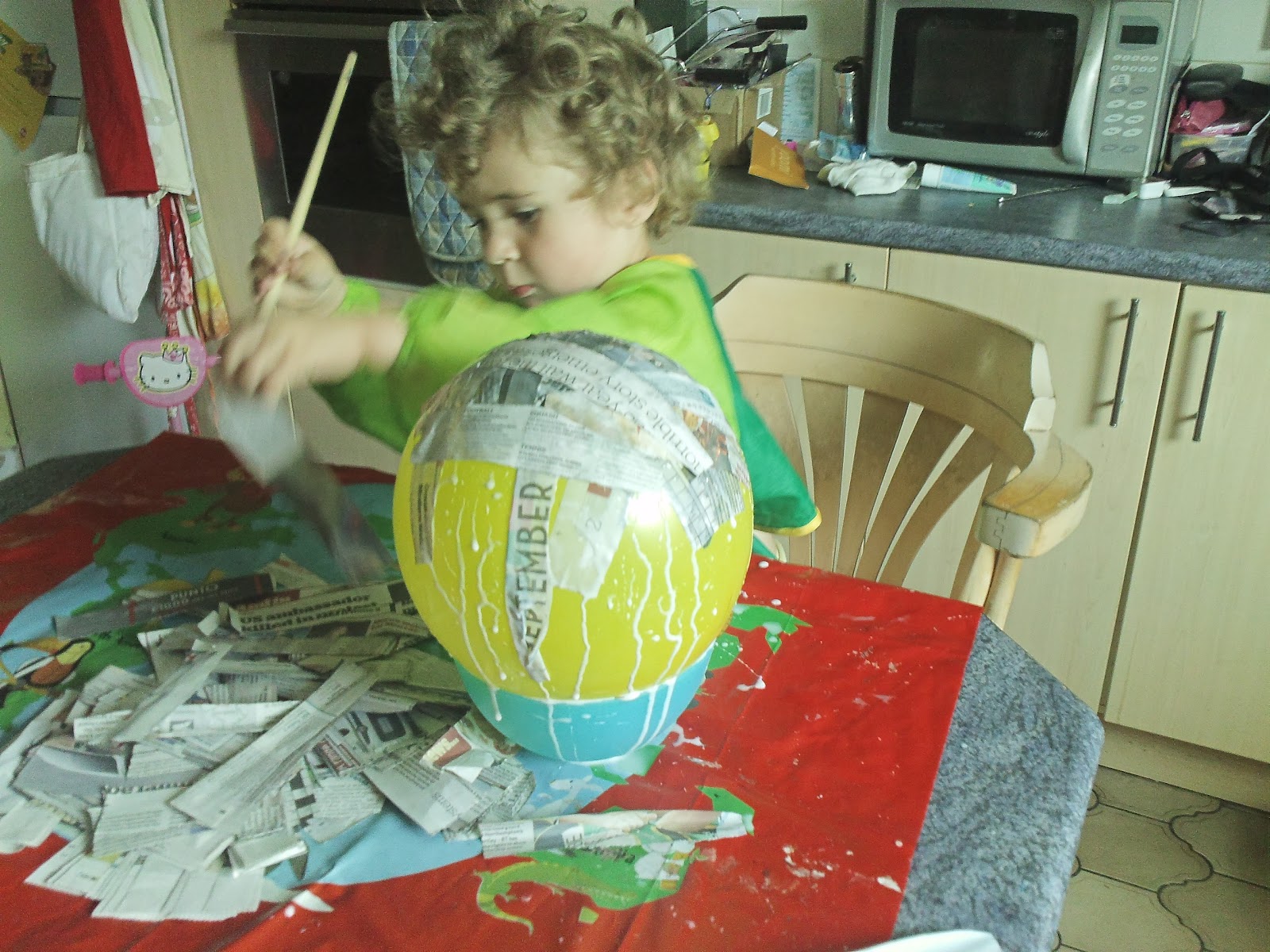 Paper Mache Pumpkin - Our Craft Fail - Emmy's Mummy