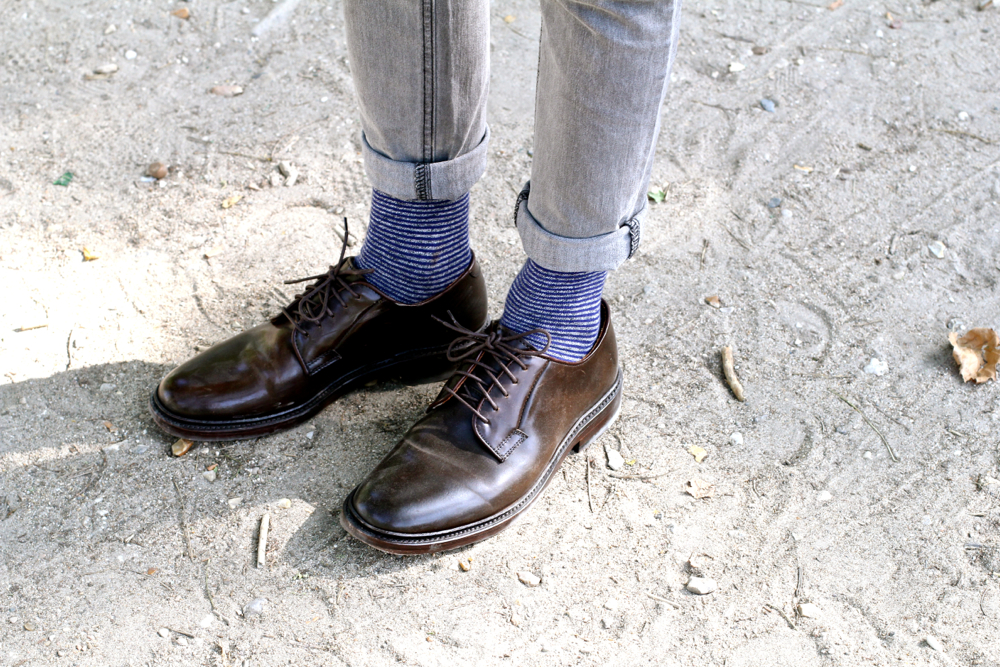 BLOG-MODE-Homme_preppy-nerd_skinny_royalties-chaussettes_sac-liège_pull-Montagut_veste-biker_Promod_chemise-paul-and-joe_mensfashion3