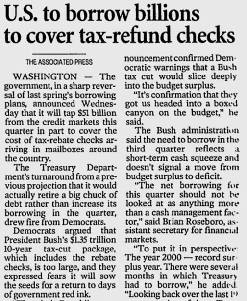 Bush Tax Rebate