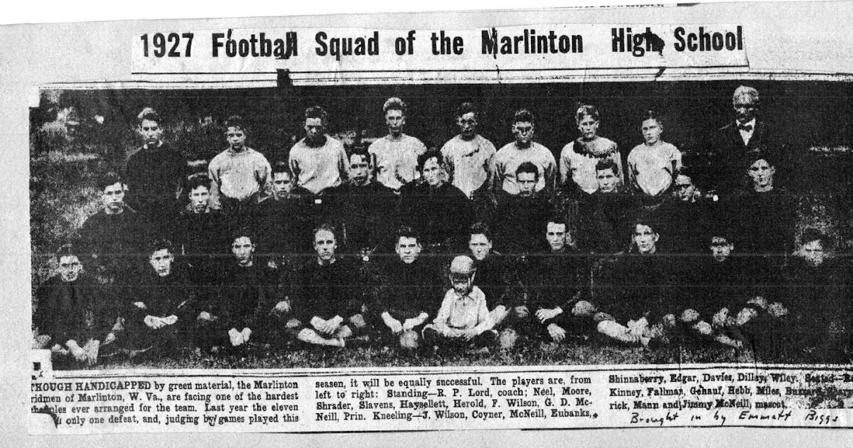 Pocahontas Commentator Plus 1927 MHS Football Team