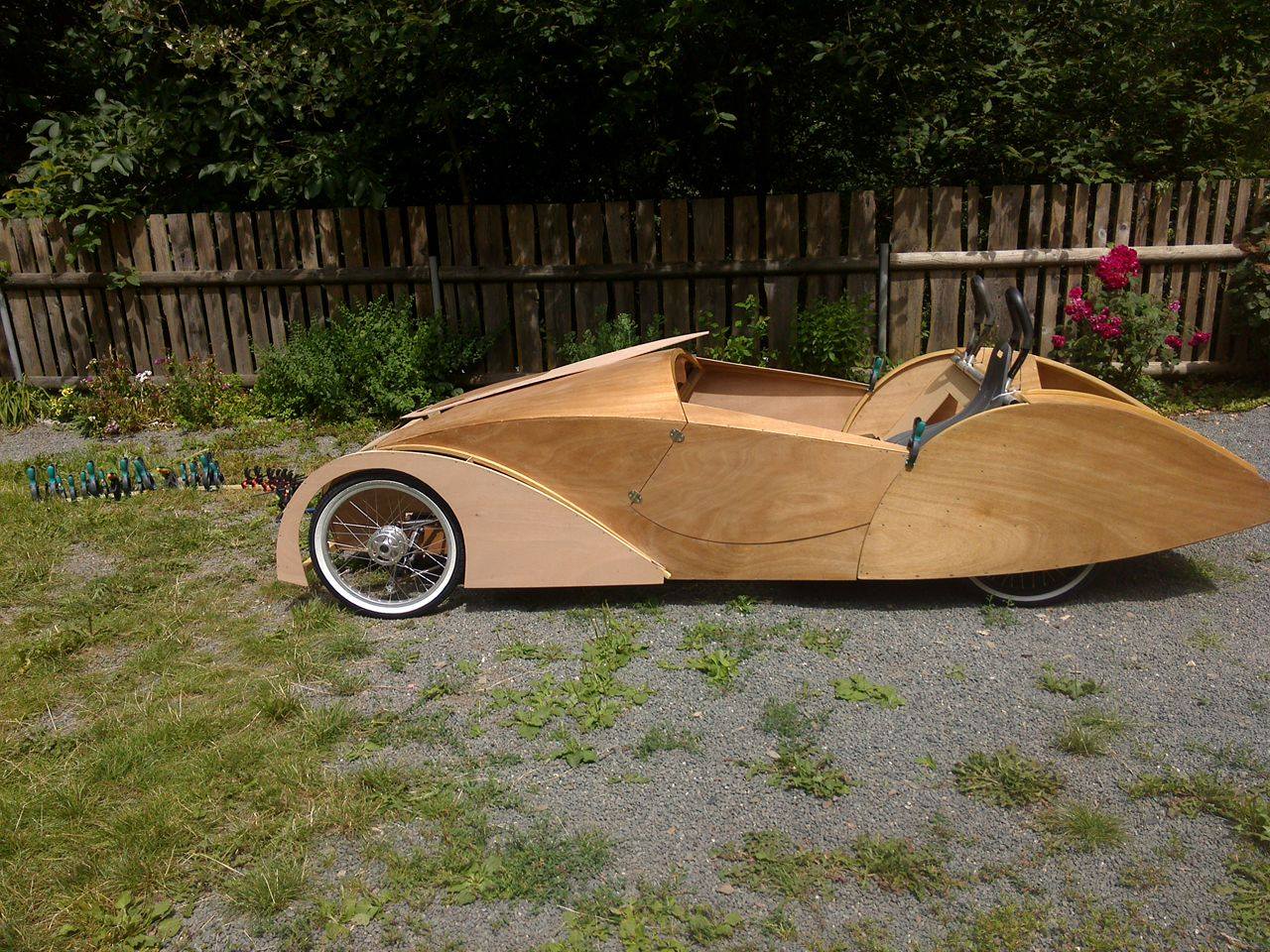 wooden pedalcar Front fenders