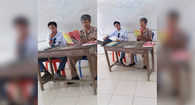 Miris! Siswa Ini Duduk Disamping Guru Sambil Merokok di Dalam Kelas Miris! Siswa Ini Duduk Disamping Guru Sambil Merokok di Dalam Kelas
