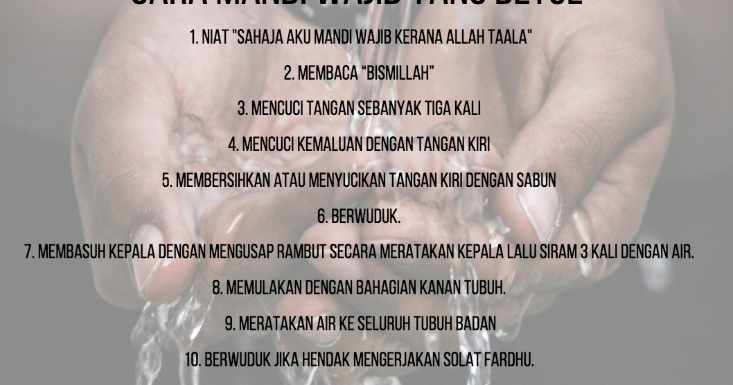 Cara Mandi Wajib Perempuan : Niat Mandi Wajib Setelah Haid dan Tata
