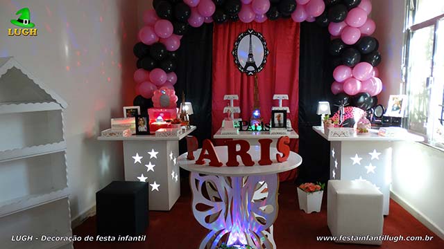 Decoração mesa infantil tema Paris