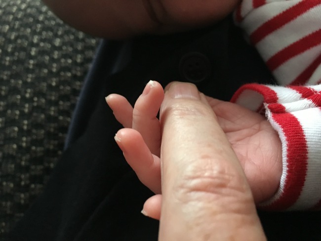 #MySundayPhoto-number-37-baby's-hand-and-adult-finger