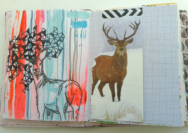 Jenny Blair, sketchbooks, drawing, sketching, collage