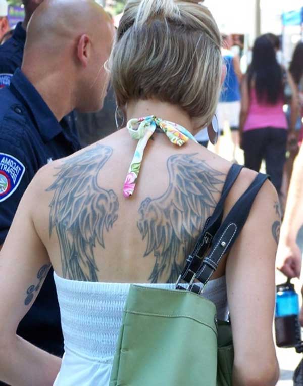 wing tattoo girl wing tattoo girl