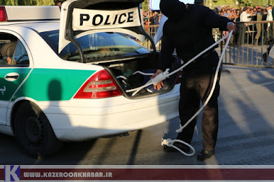 Getting ready for a public execution, Iran Public execution, Iran