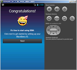 BBM for Android di Emulator Android