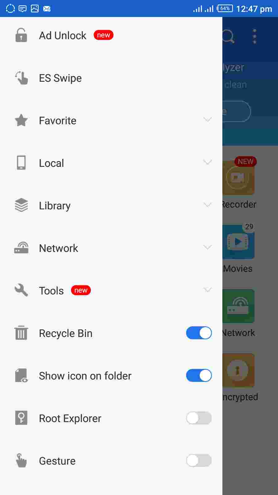 Step 3 - Using ES File Explorer Recycle Bin To Hide File And Apps On Android Phone