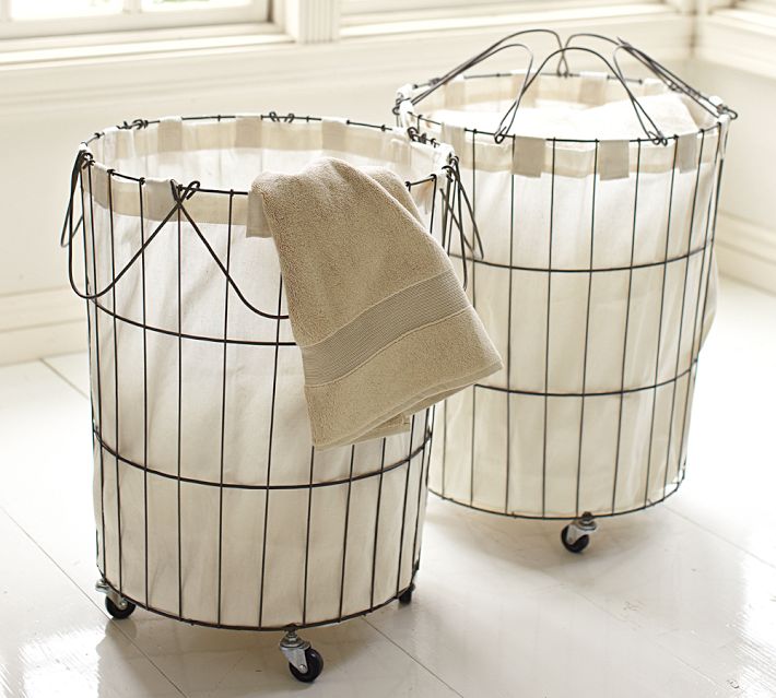 The Little French Farmhouse Pottery Barn Inspired Hamper