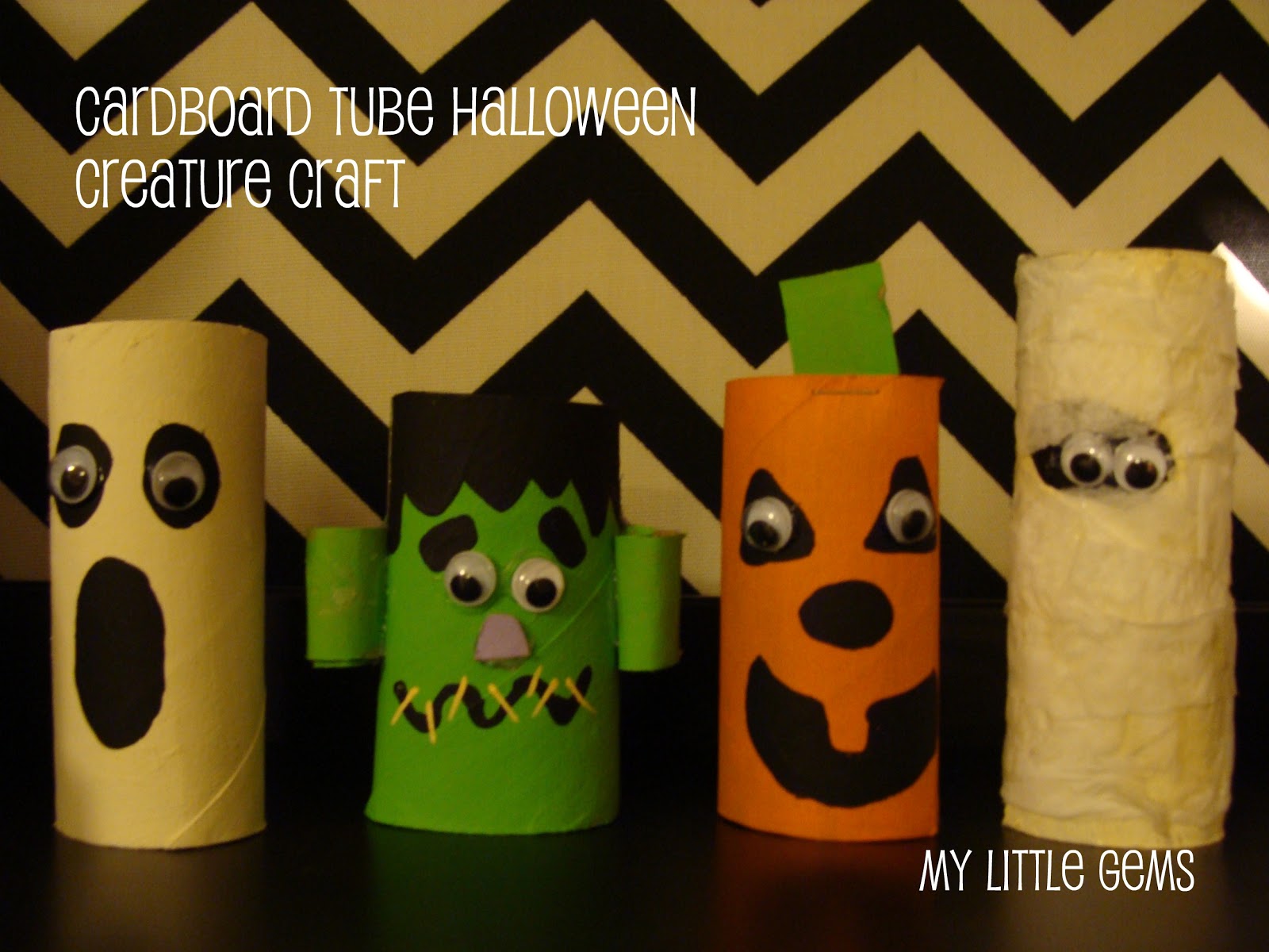 My Little Gems Cardboard Tube Halloween Creature Crafts