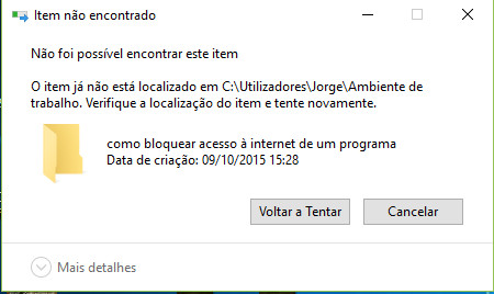 Não foi possível localizar este item: Como resolver Não foi possível localizar este item: Como resolver