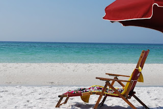  chair and umbrella on beach in Destin Florida