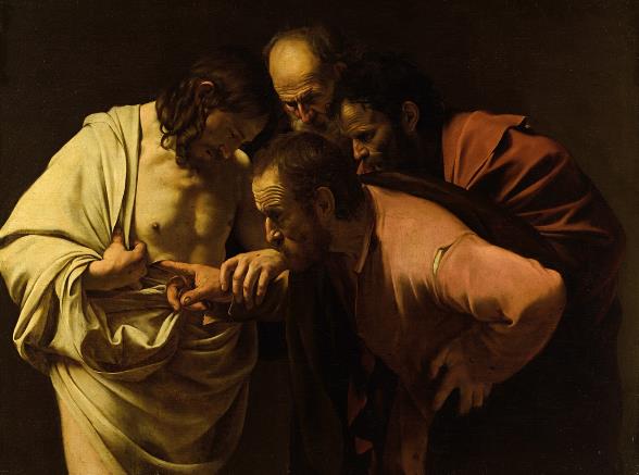 Bild von Caravaggio „Der ungläubige Thomas“