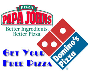 Free Papa John's or Domino's Pizza