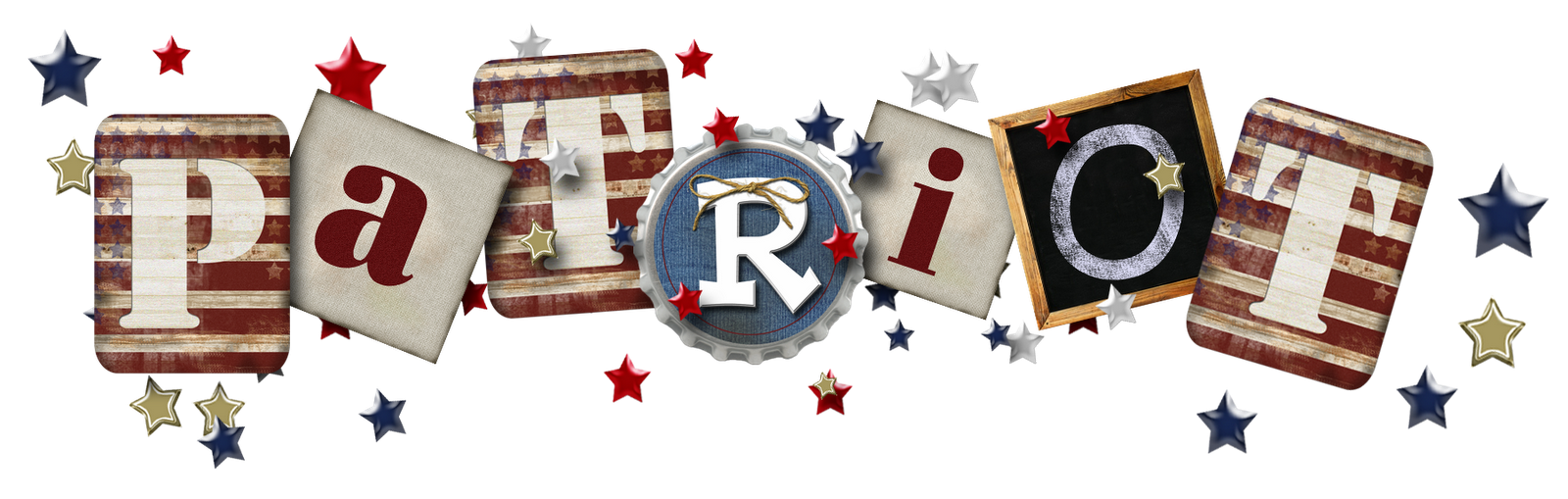 Granny Enchanted's Digital Scrapbook Library Free "Patriot" Digi