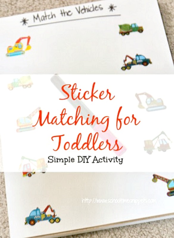 DIY Sticker Matching Game for Toddlers School Time Snippets