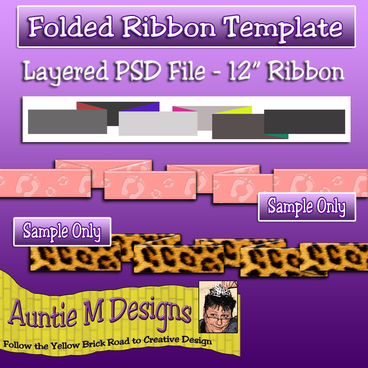 Auntie M Designs: Folded Ribbon Template