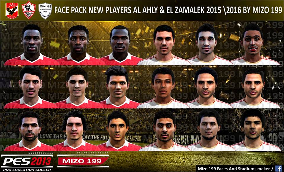 PES 2013 FACEPACK NEW PLAYERS AL AHLY & EL ZAMALEK 2015