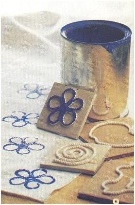 Estampar tejidos con cuerda