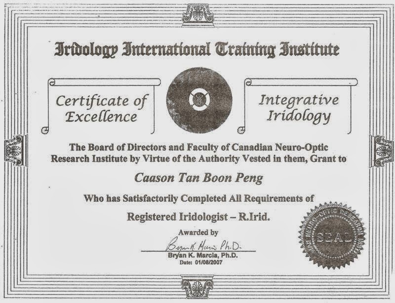 CNRI - Registered Iridologist - R.Irid