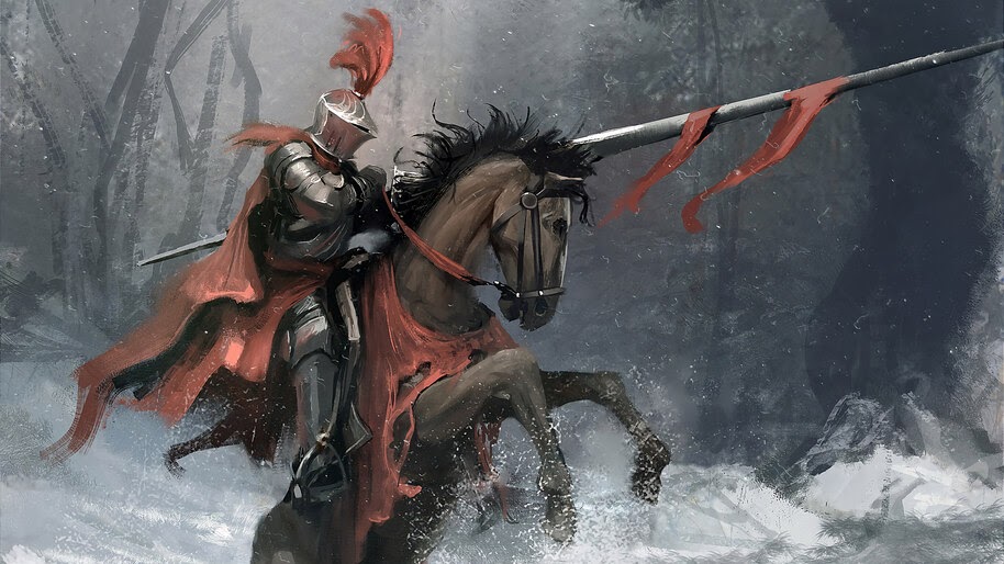 Knight, Horse, Warrior, Fantasy, 4K, #4.608