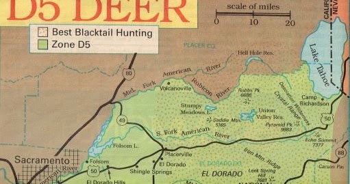 2016 Zone D5 Deer Hunting Maps Hunting Clubs, California Hunting Report