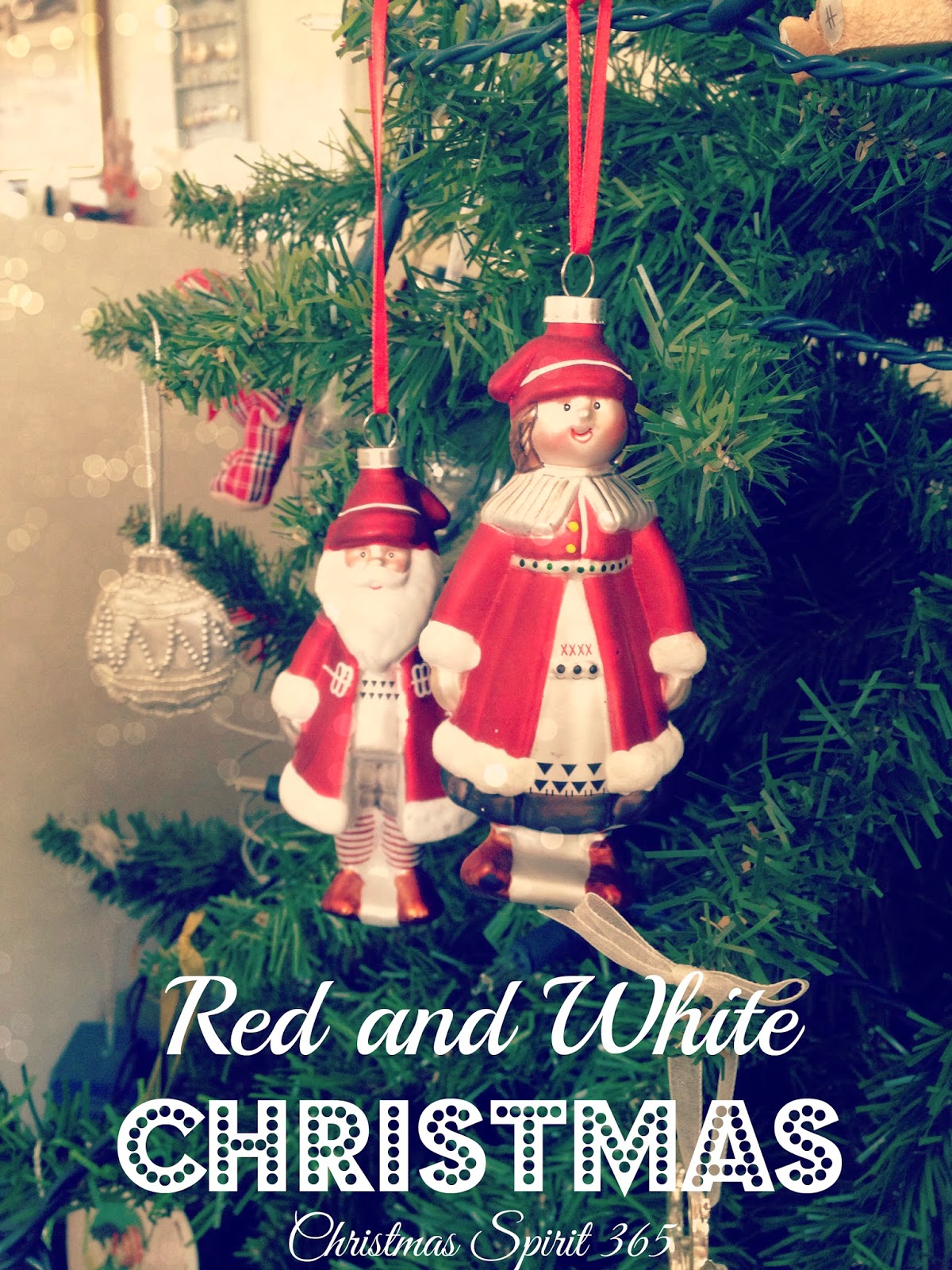 Red and White Christmas Decorating