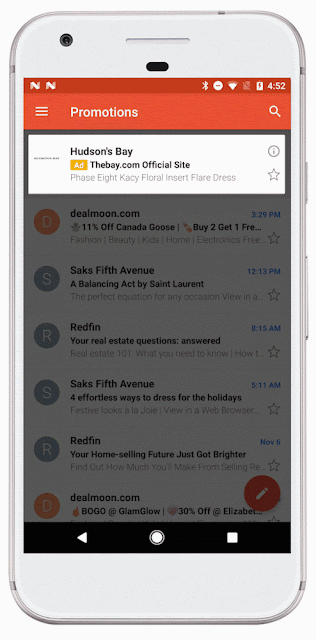 Dynamic remarketing on gmail