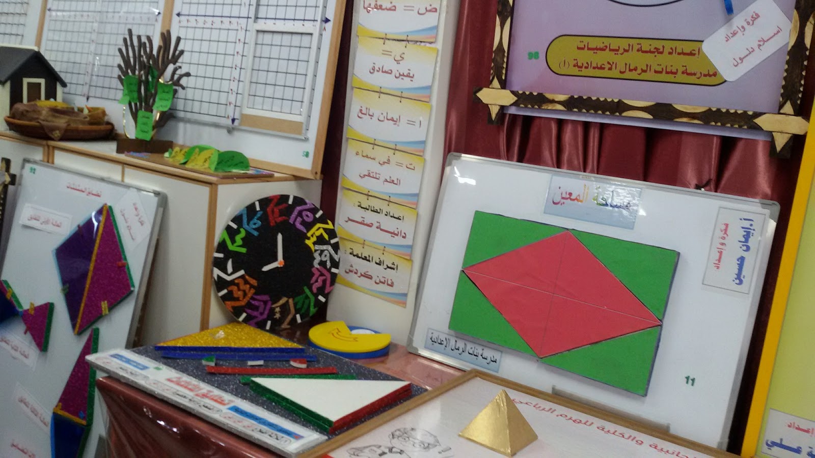 معرض وسائل تعليمية للرياضيات مدرسة بنات الرمال الاعدادية أ مدونة نبيل