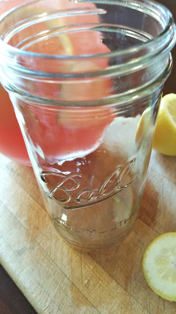 mason jar, wide mouth jar, canning jar, wood cutting board